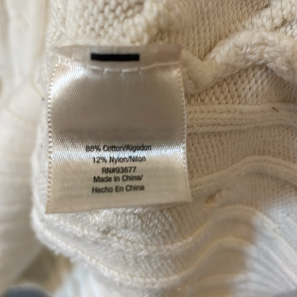 Cable knit off white sweater - Picture 3 of 4